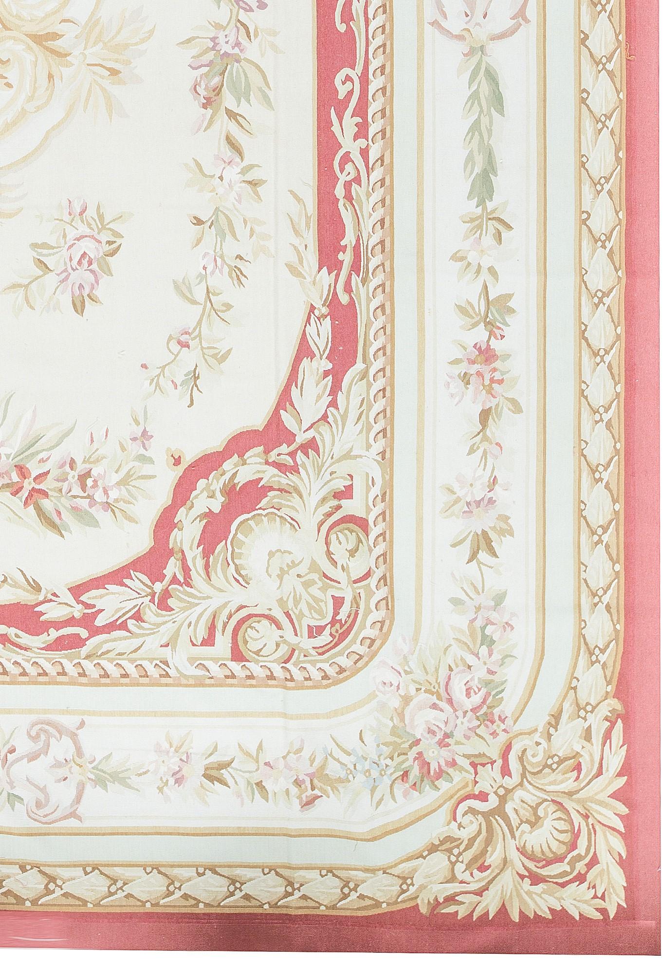Traditioneller französischer Flachgewebe-Teppich Aubusson Sytle aus dem 17. (Chinesisch) im Angebot