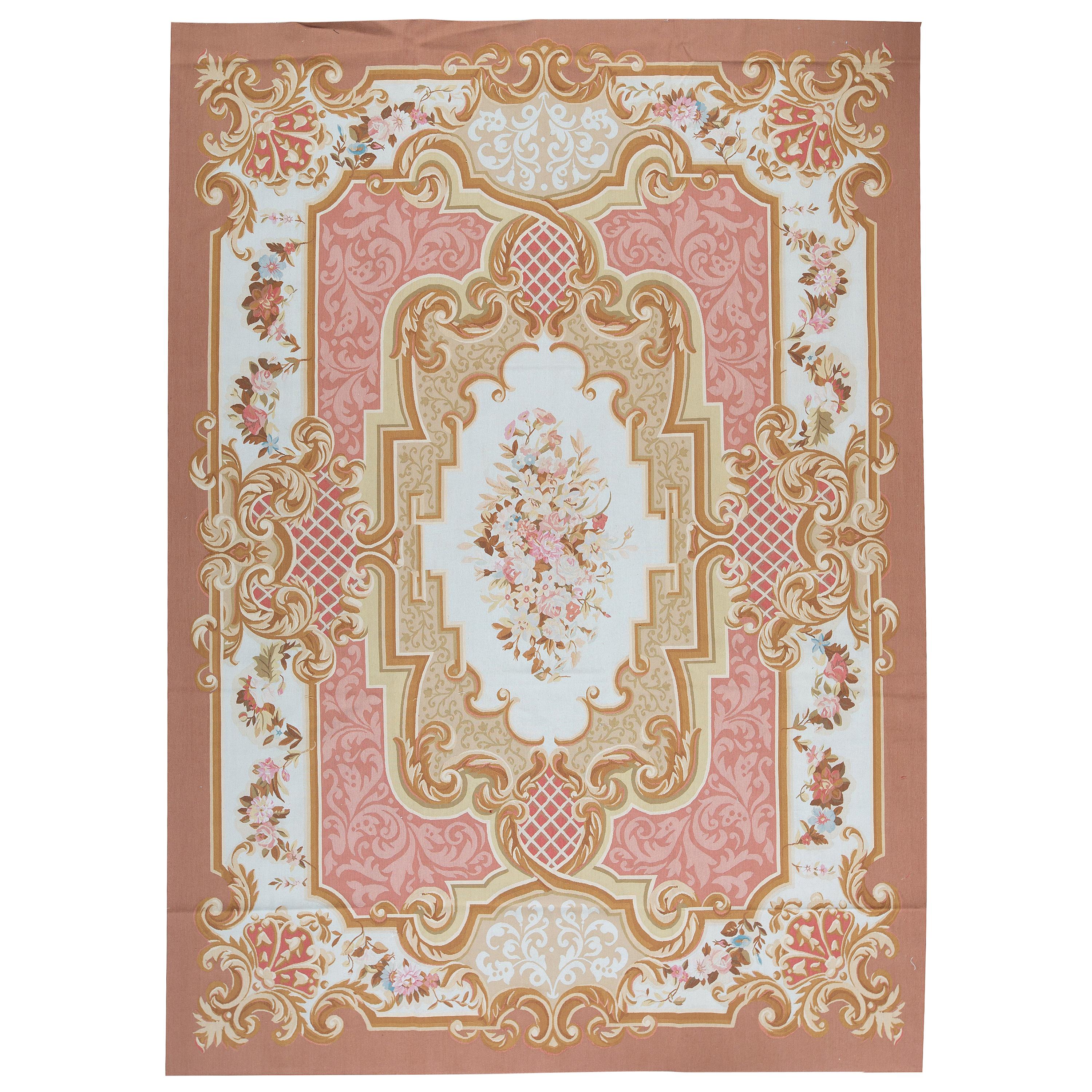 17th Century Traditional French Aubusson Sytle Flat-Weave Rug For Sale