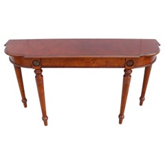 Mesa Consola Sofá Tradicional Estilo Francés Cerezo y Madera Burl