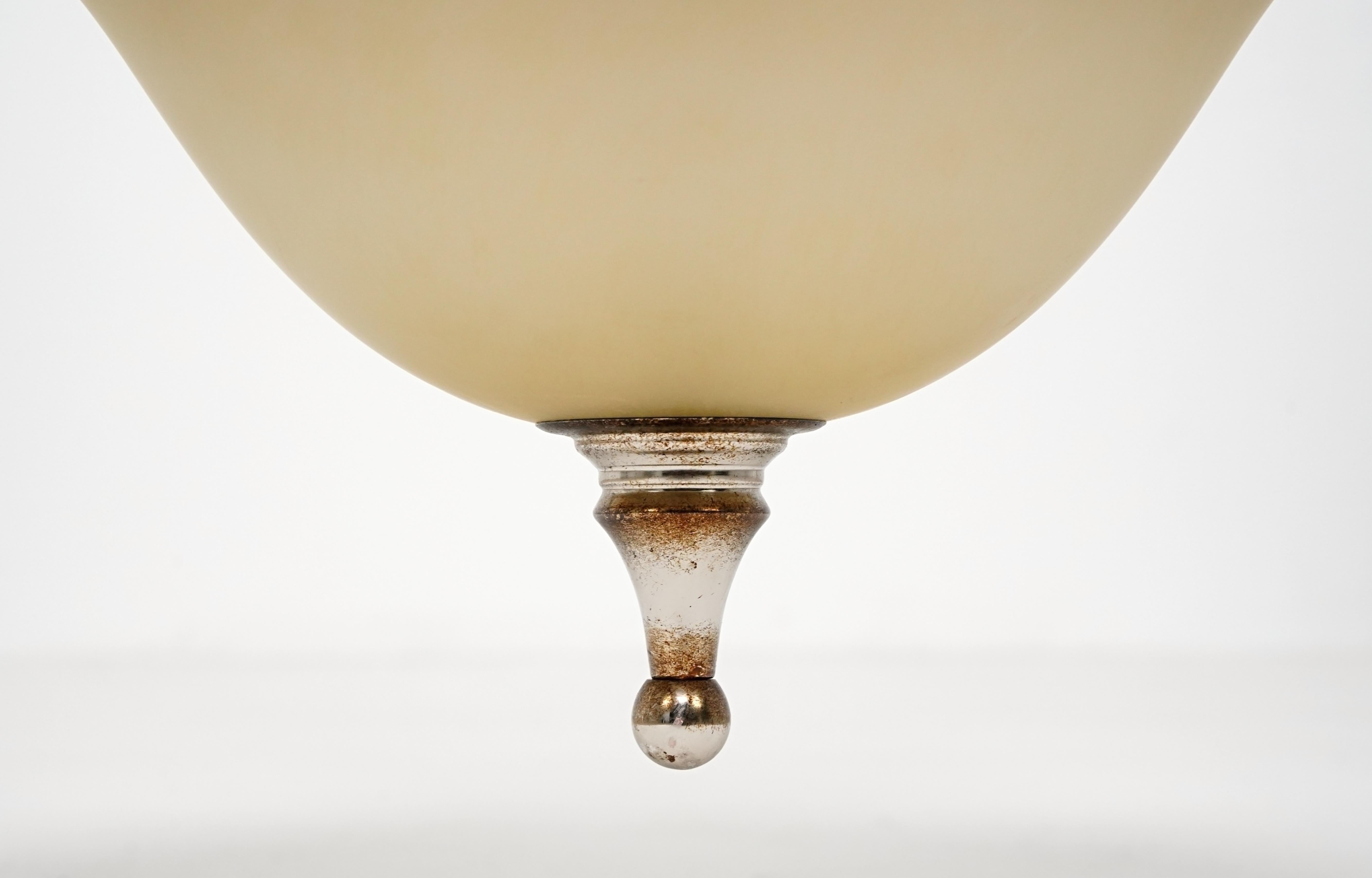 XXIe siècle et contemporain Lampe pendante traditionnelle en verre dépoli en vente
