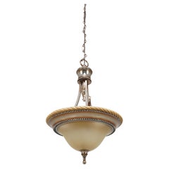 Lampe pendante traditionnelle en verre dépoli