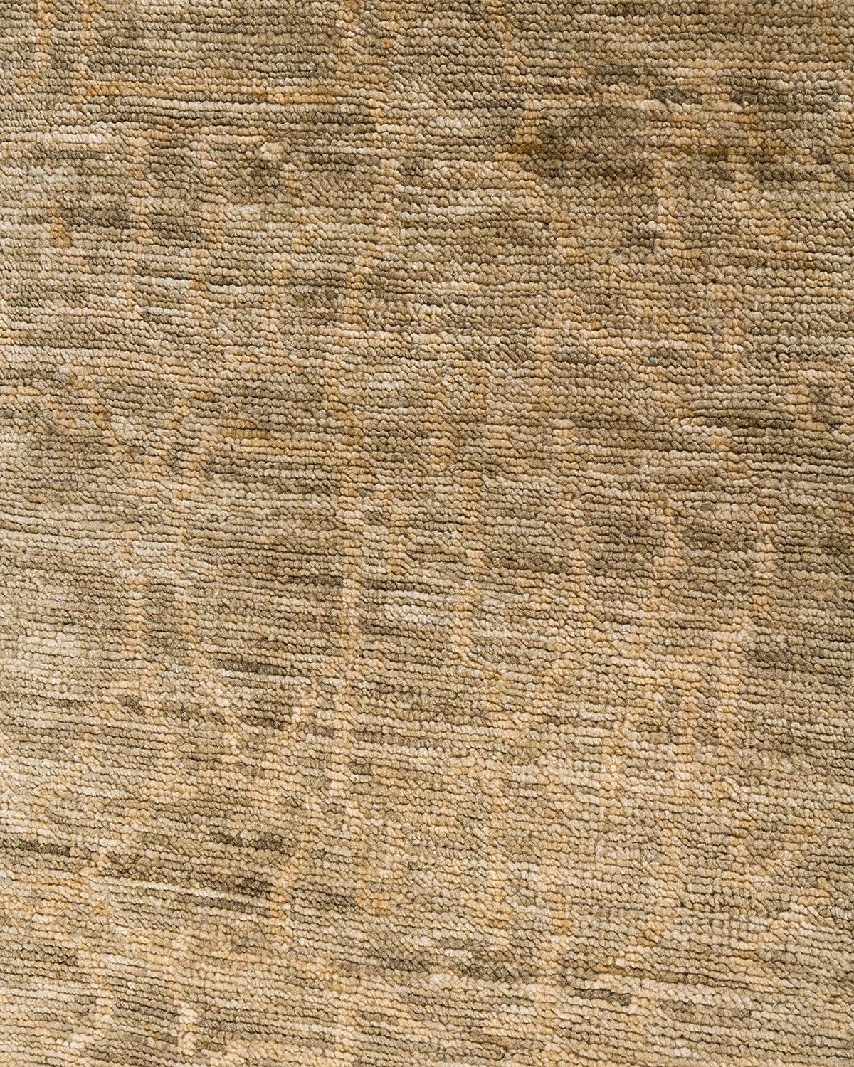 Indian Traditional Ganga Hand Knotted Floral Wool Beige Area Rug 8' 1