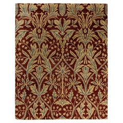 Traditional Ganga Hand Knotted Floral Wool Red Area Rug 8' 3" x 10' 1"