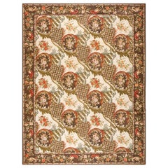 Traditionelles Garten-Design mit brauner Farbe Handgewebter Flachgewebe-Teppich mit Nadelspitze