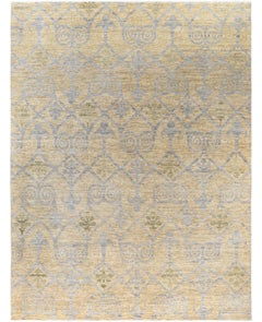 Traditional Geometric Wool Hand Knotted Ivory Area Rug 9
 1" x 11
 10"