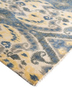 Traditional Geometric Wool Hand Knotted Ivory Area Rug 9' 1" x 12' 4"