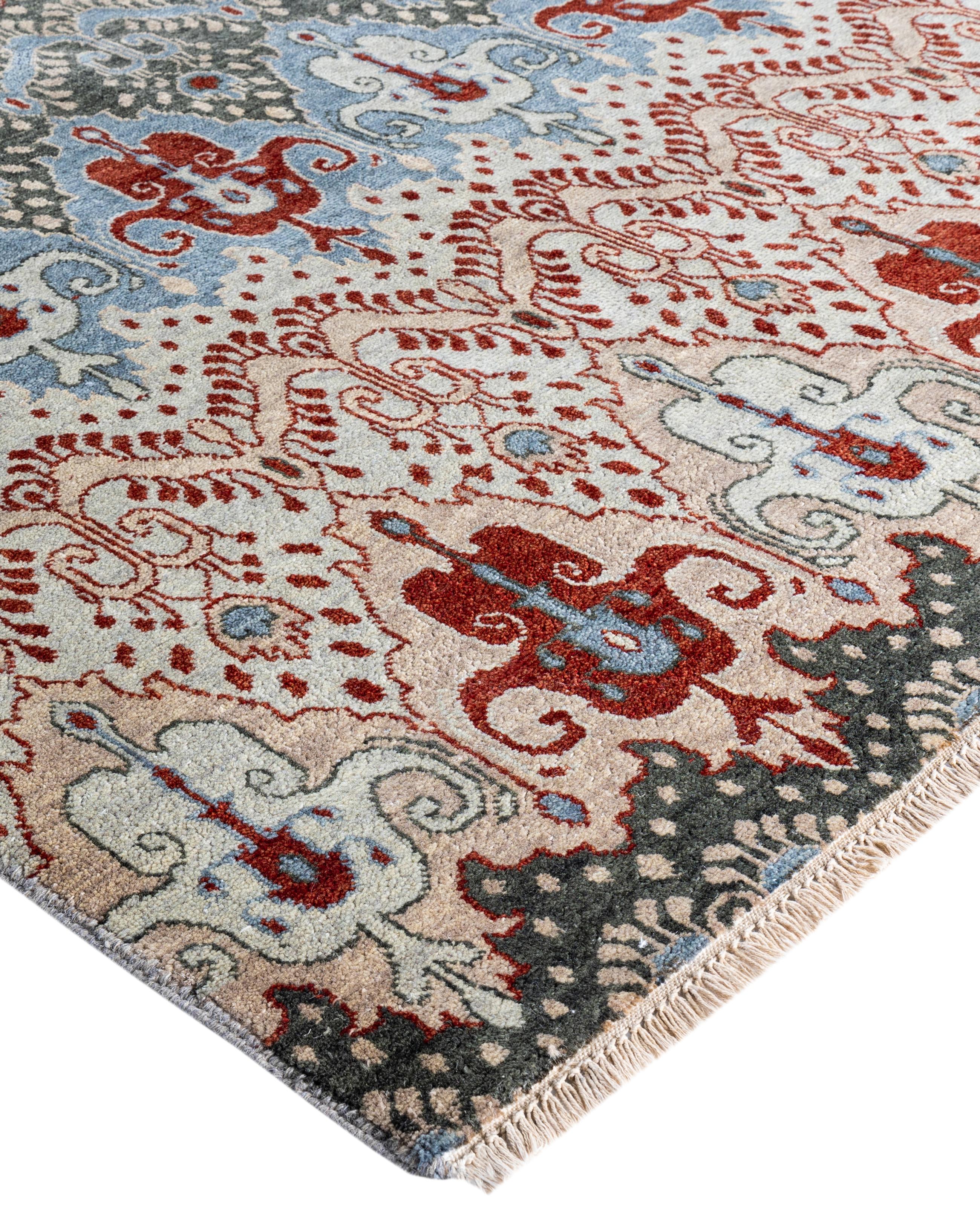 I tappeti Kazak sono ricercati da generazioni e la loro estetica unica è una combinazione accattivante di storia tribale e influenza geografica. Intricatamente annodati a mano in lana, i medaglioni, i motivi allover e il disegno centrale riflettono