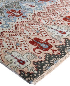 Traditional Geometric Wool Hand Knotted Multi Area Rug 7' 10" x 10' 1"