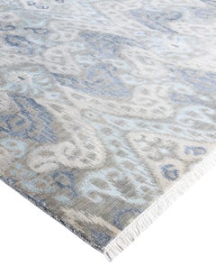 Traditional Geometric Wool, Silk Hand Knotted Gray Area Rug 8' 10" x 12' 1"