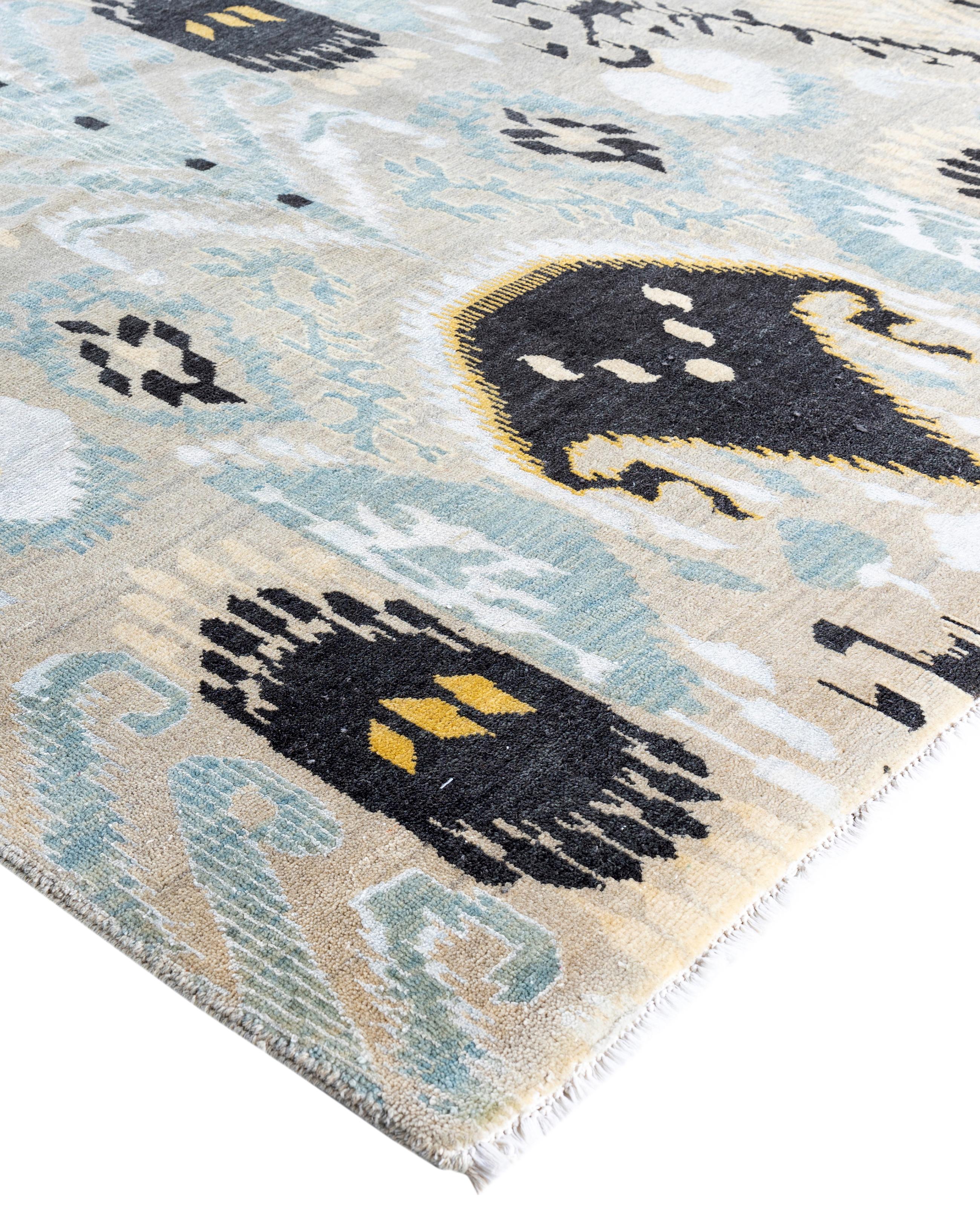 Les tapis kazakhs sont recherchés depuis des générations, leur esthétique unique étant une combinaison captivante d'histoire tribale et d'influence géographique. Les médaillons, les motifs allover et le dessin central, noués à la main de manière