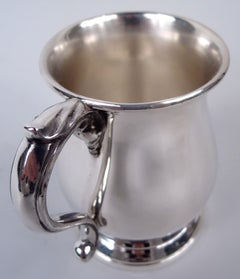 Traditional Georgian Sterling Silver Christening Mug after Lamerie