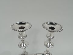 Traditional Georgian-Style Sterling Silver Candlesticks