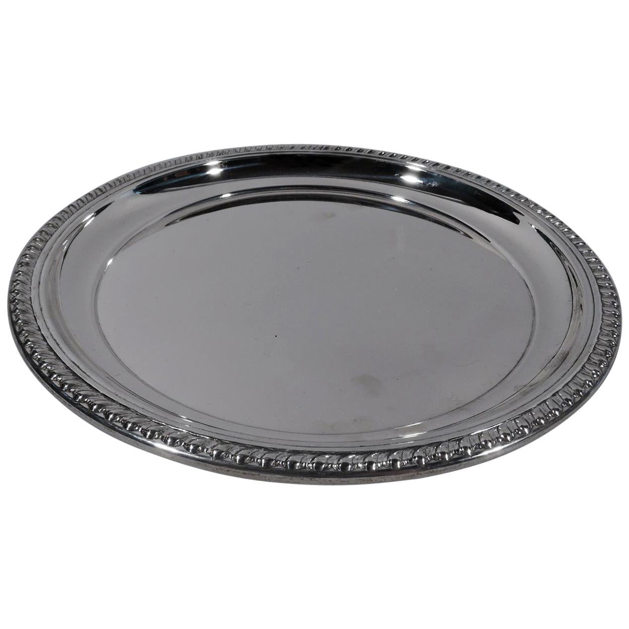 Traditional Georgian-Style Sterling Silver Tray by Cartier