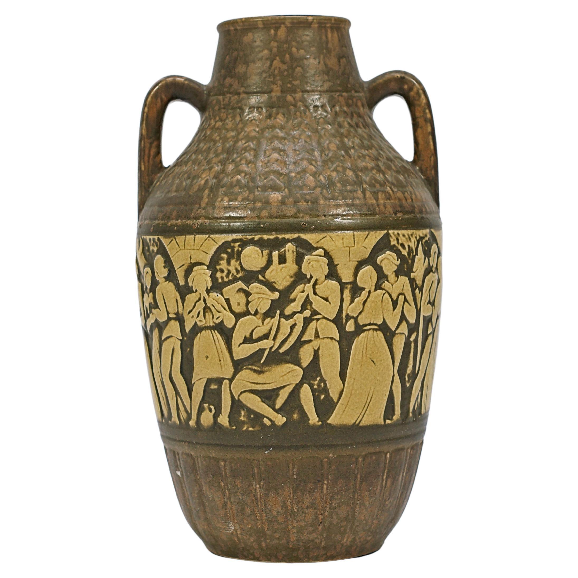 Traditional German Ceramic Vase For Sale