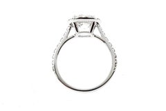 Traditional Halo Diamond Engagement Ring with Legs under the Basket