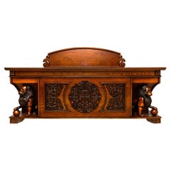 Traditional Hand Carved Solid Wood Executive Desk