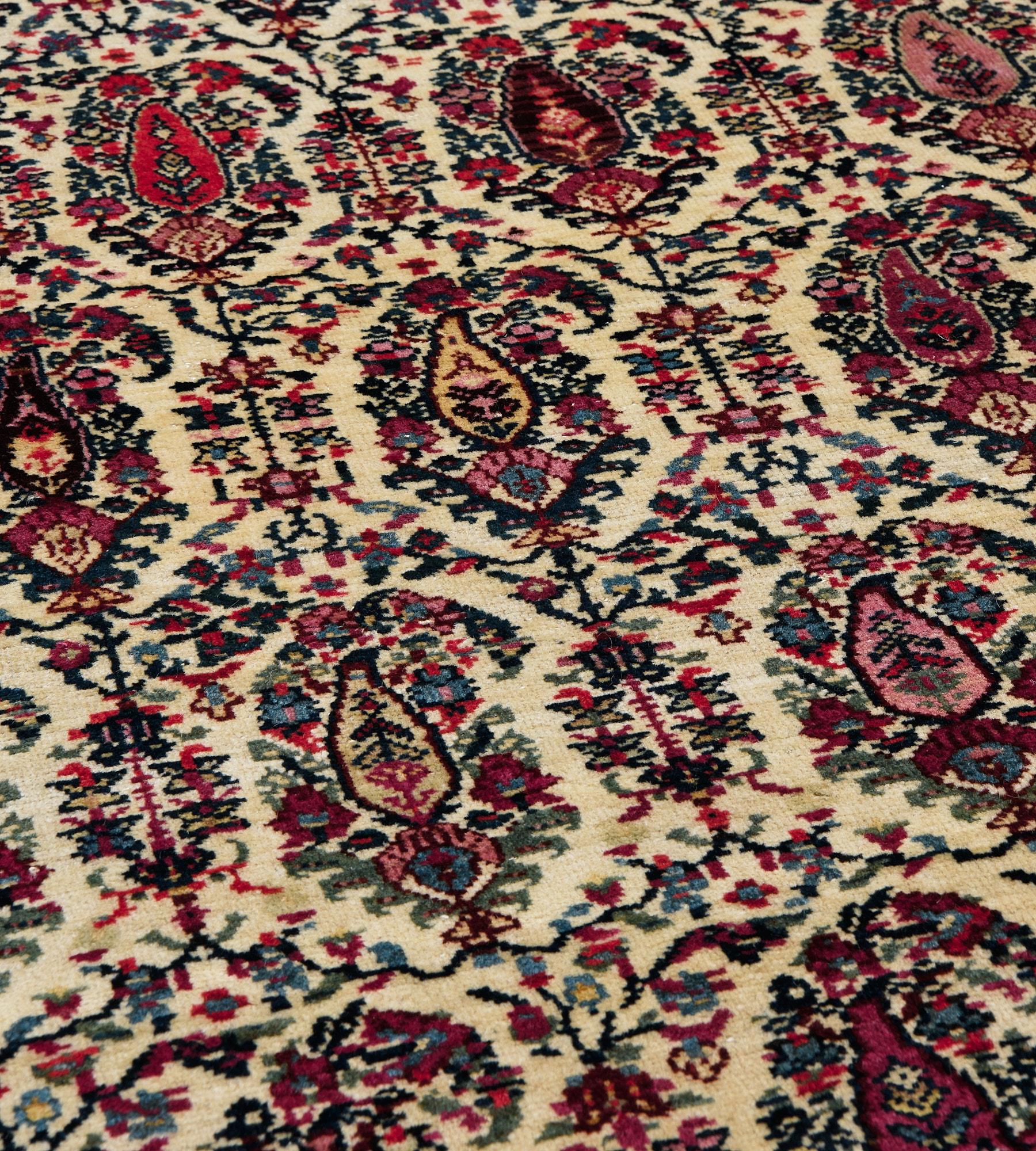 Hand-Knotted Traditional Hand Knotted Persian Fereghan Wool Runner For Sale
