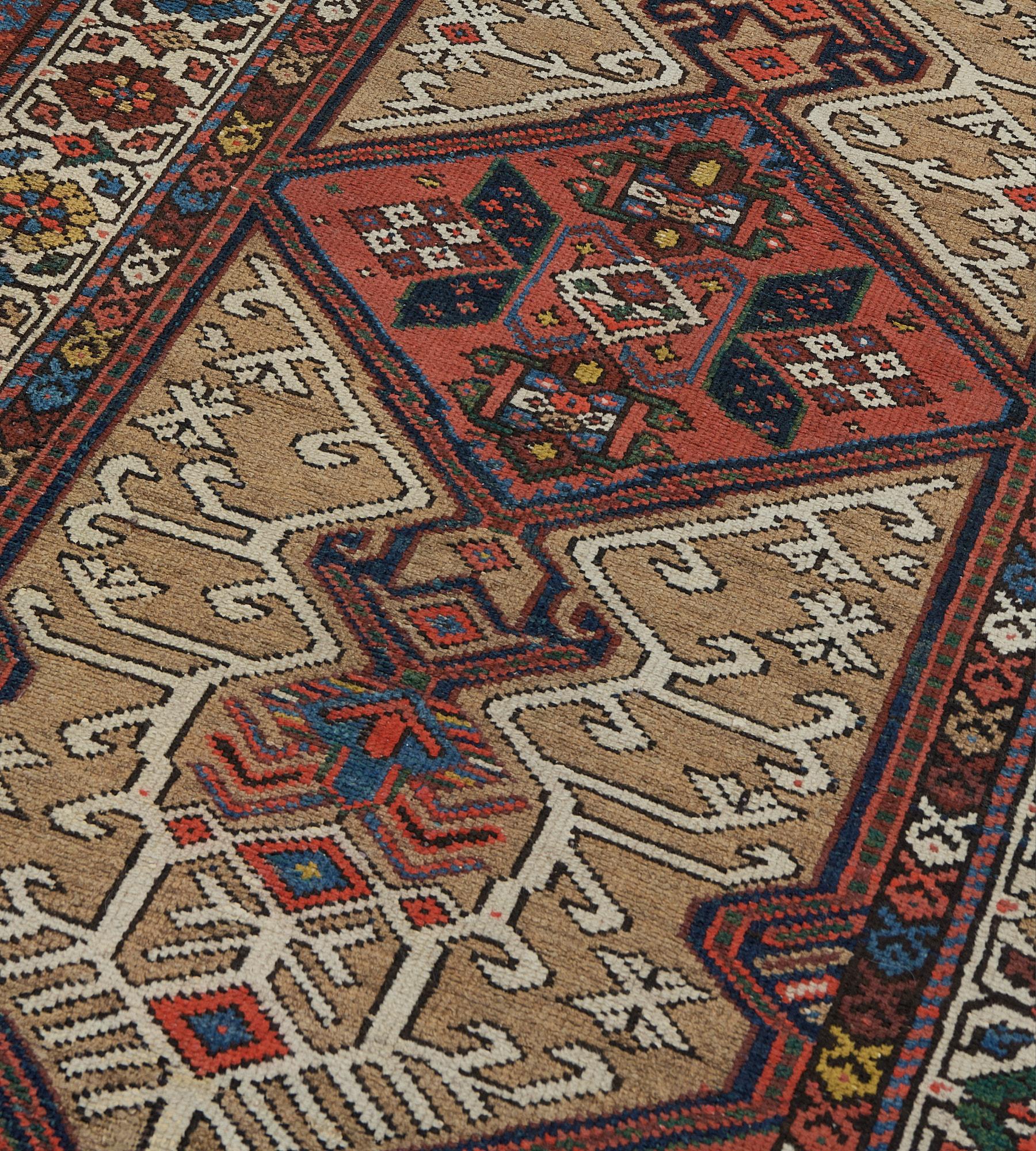 19th Century Traditional Hand-Knotted Persian Wool Serab Runner For Sale
