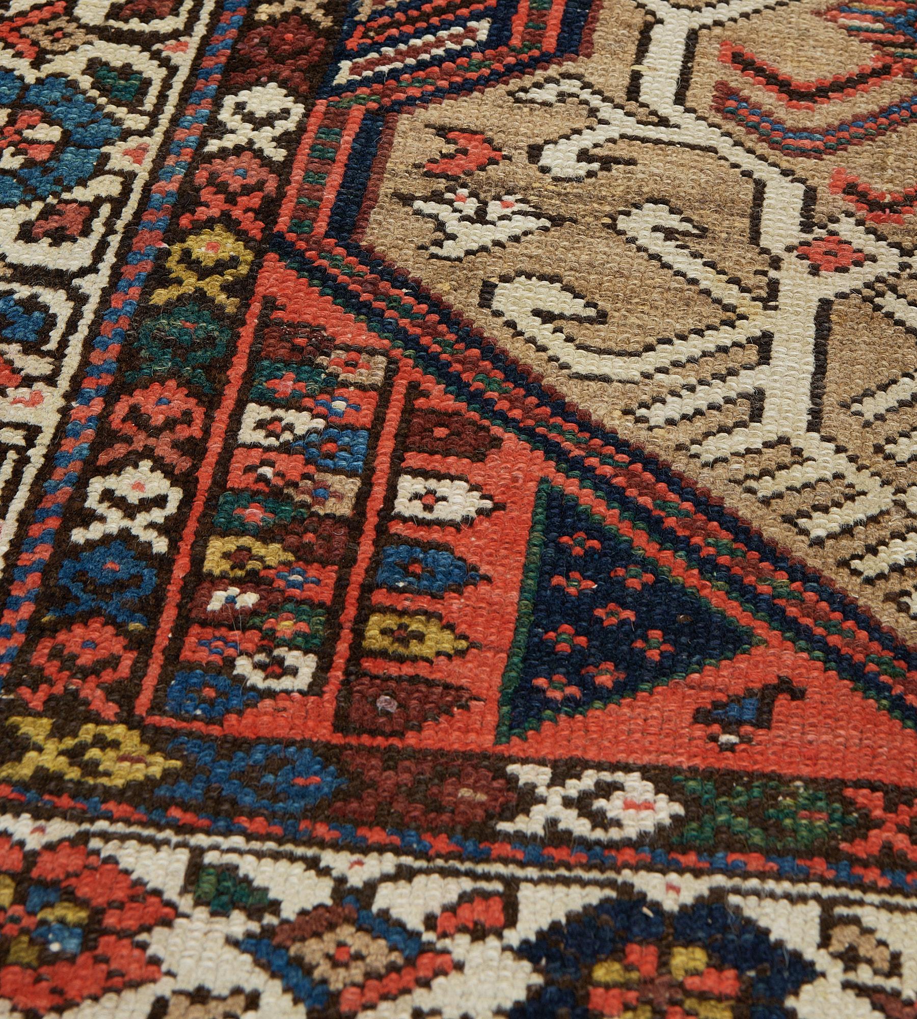 Traditional Hand-Knotted Persian Wool Serab Runner For Sale 2