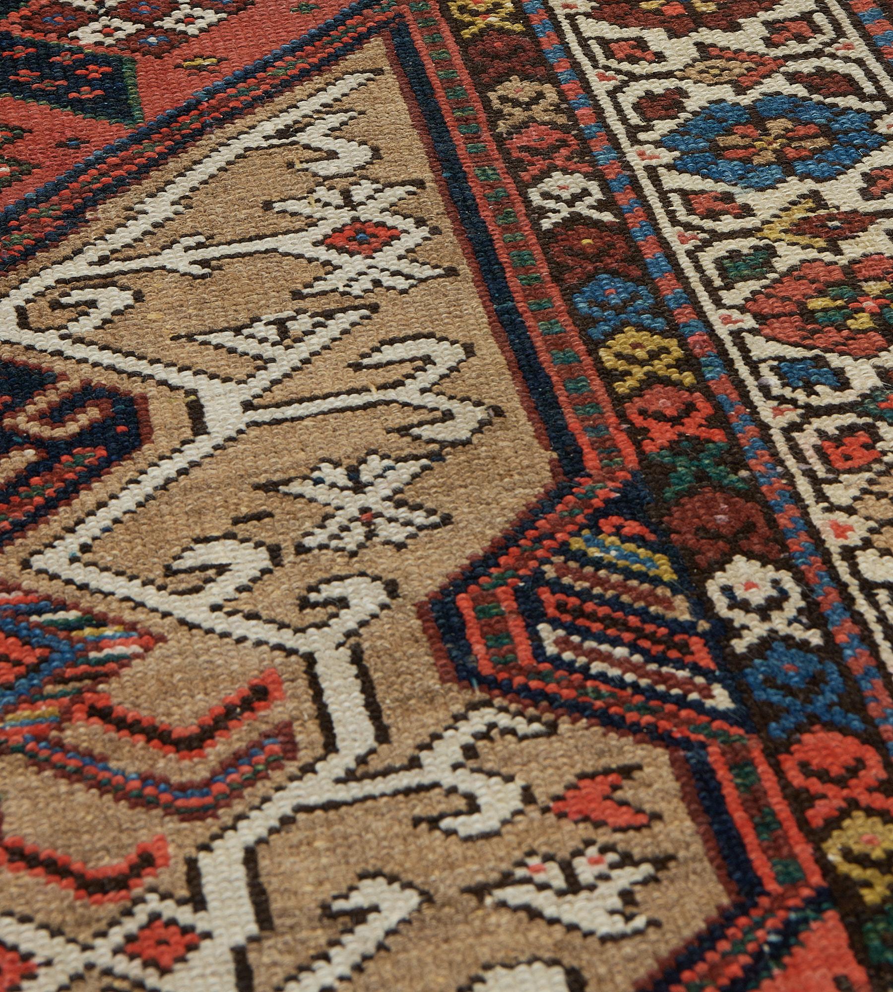Traditional Hand-Knotted Persian Wool Serab Runner For Sale 3