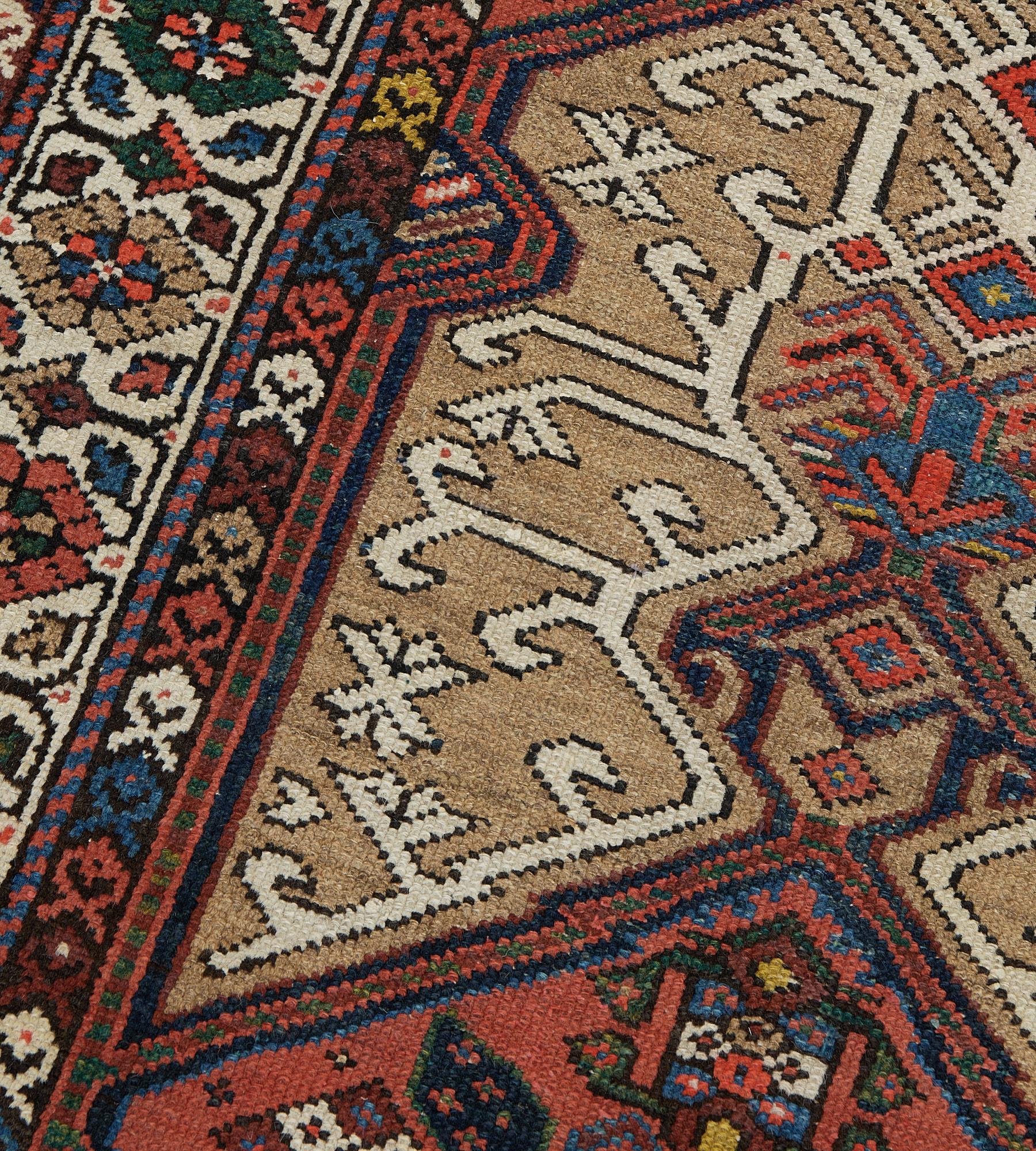 Traditional Hand-Knotted Persian Wool Serab Runner For Sale 4
