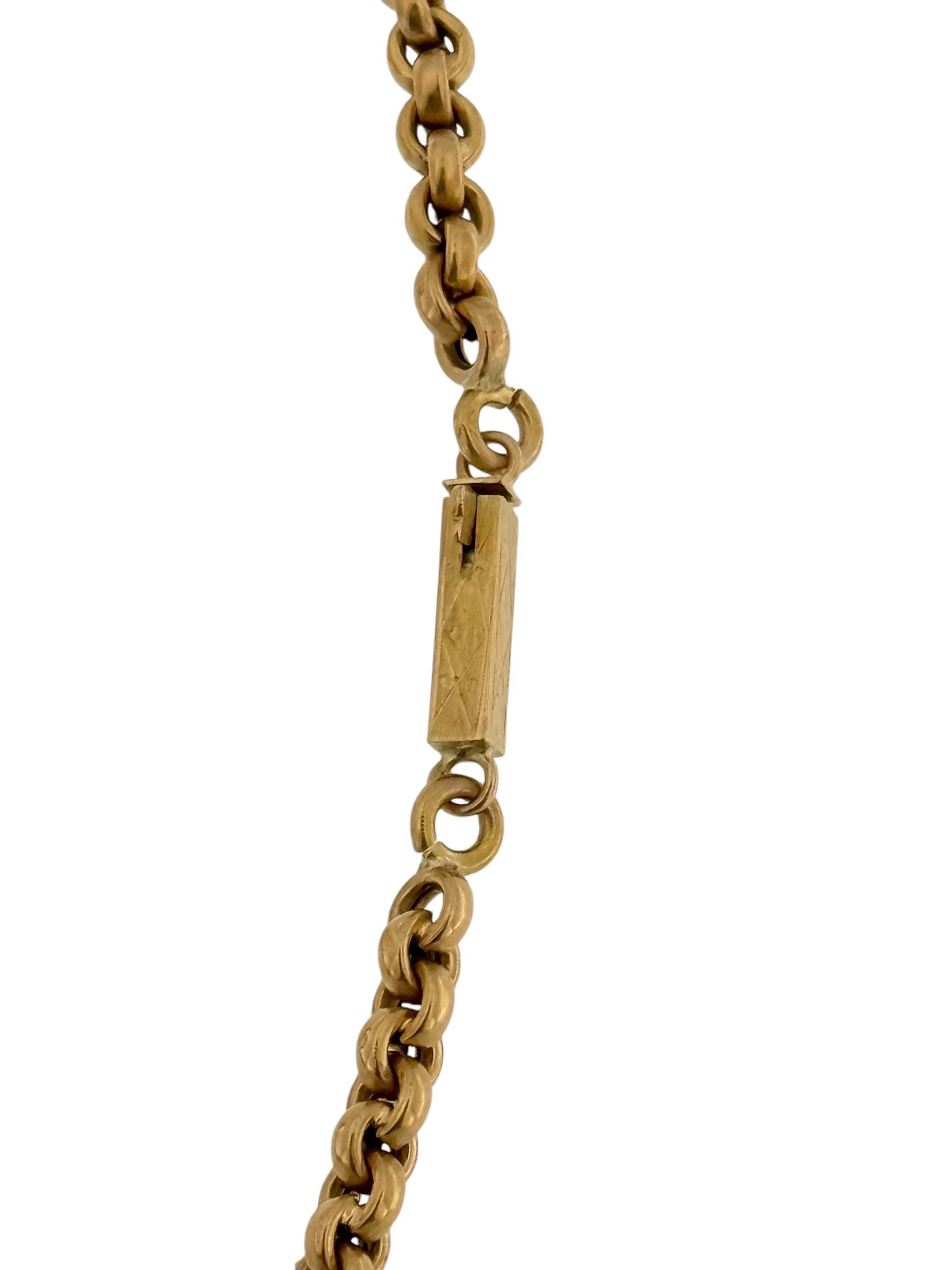 Traditional Hand-Made Portuguese Crucifix with Chain 19 karat Yellow Gold For Sale 9
