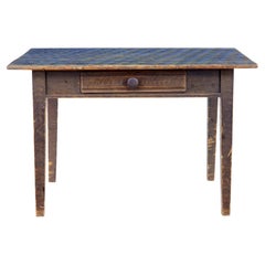 Traditional hand painted Swedish 19th century pine side table