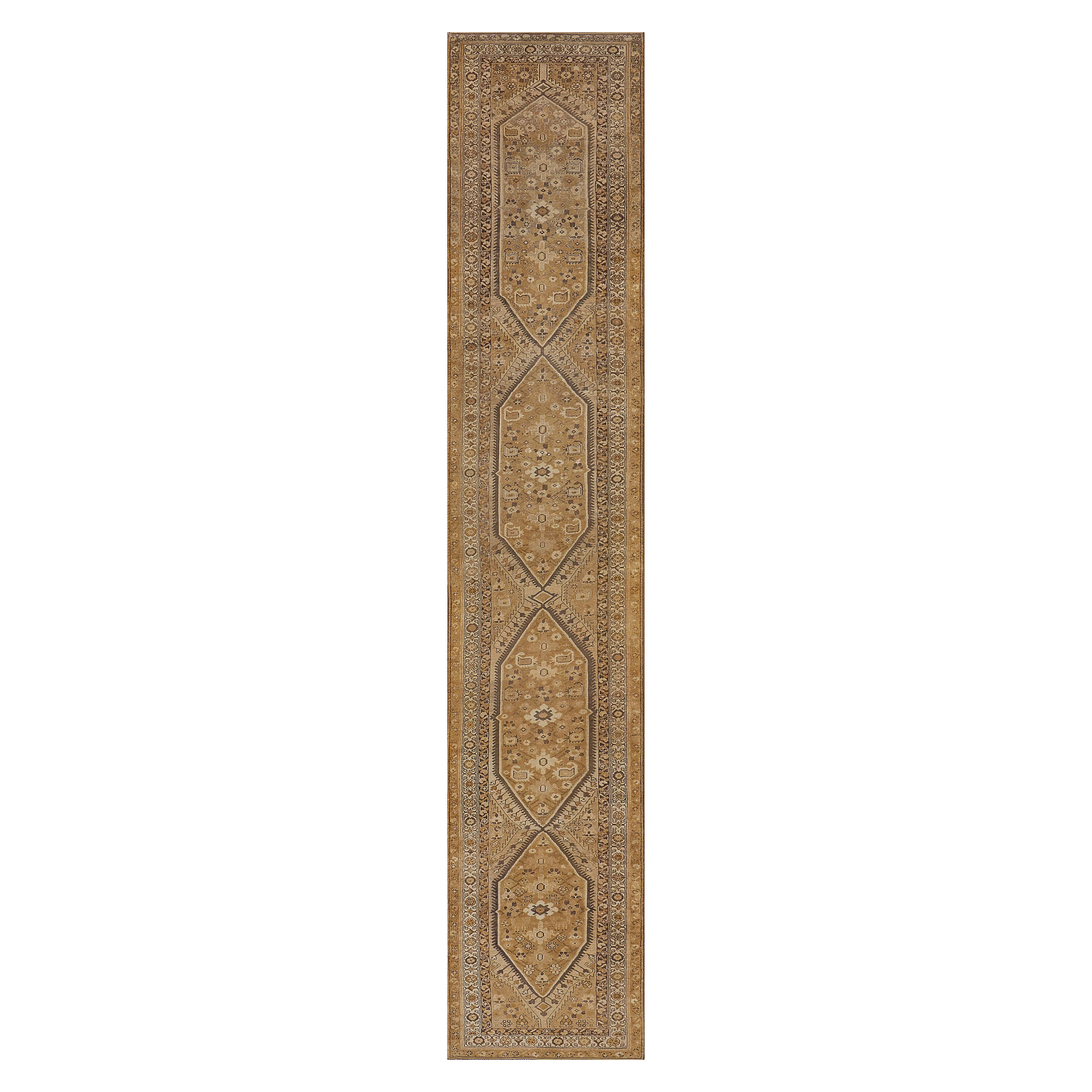 Traves de Mesa Tradicional Tejido a Mano Floral Malayer Marrón Caramelo en venta