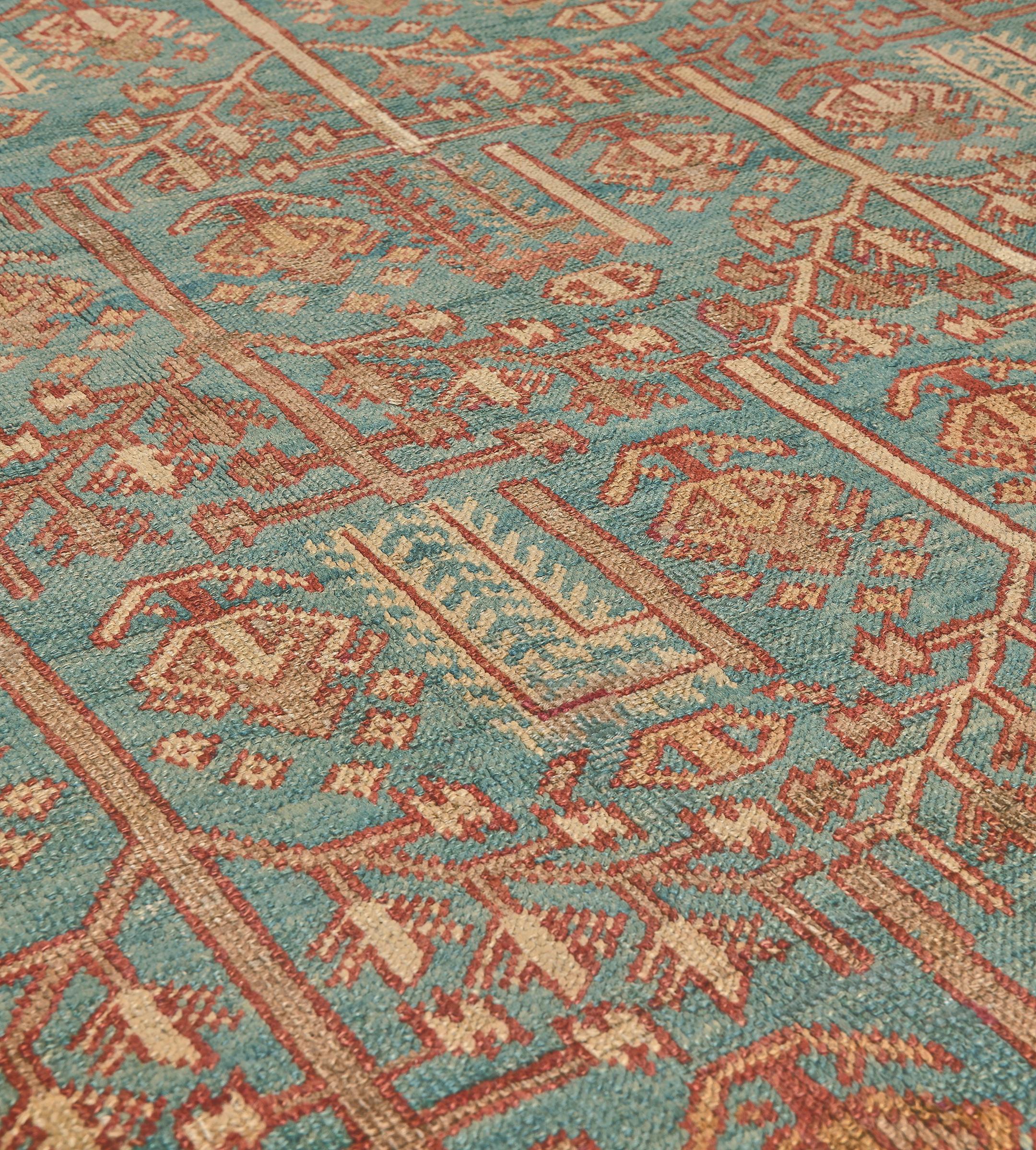 Traditioneller handgewebter Vice Persian Bakhshaish-Teppich mit Gitter 9'x11' (Bakshaish) im Angebot
