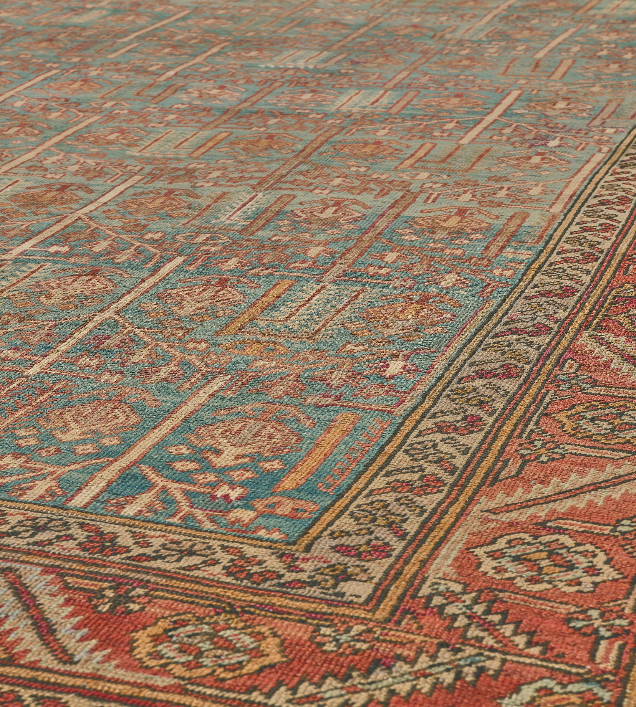 Traditioneller handgewebter Vice Persian Bakhshaish-Teppich mit Gitter 9'x11' (Wolle) im Angebot