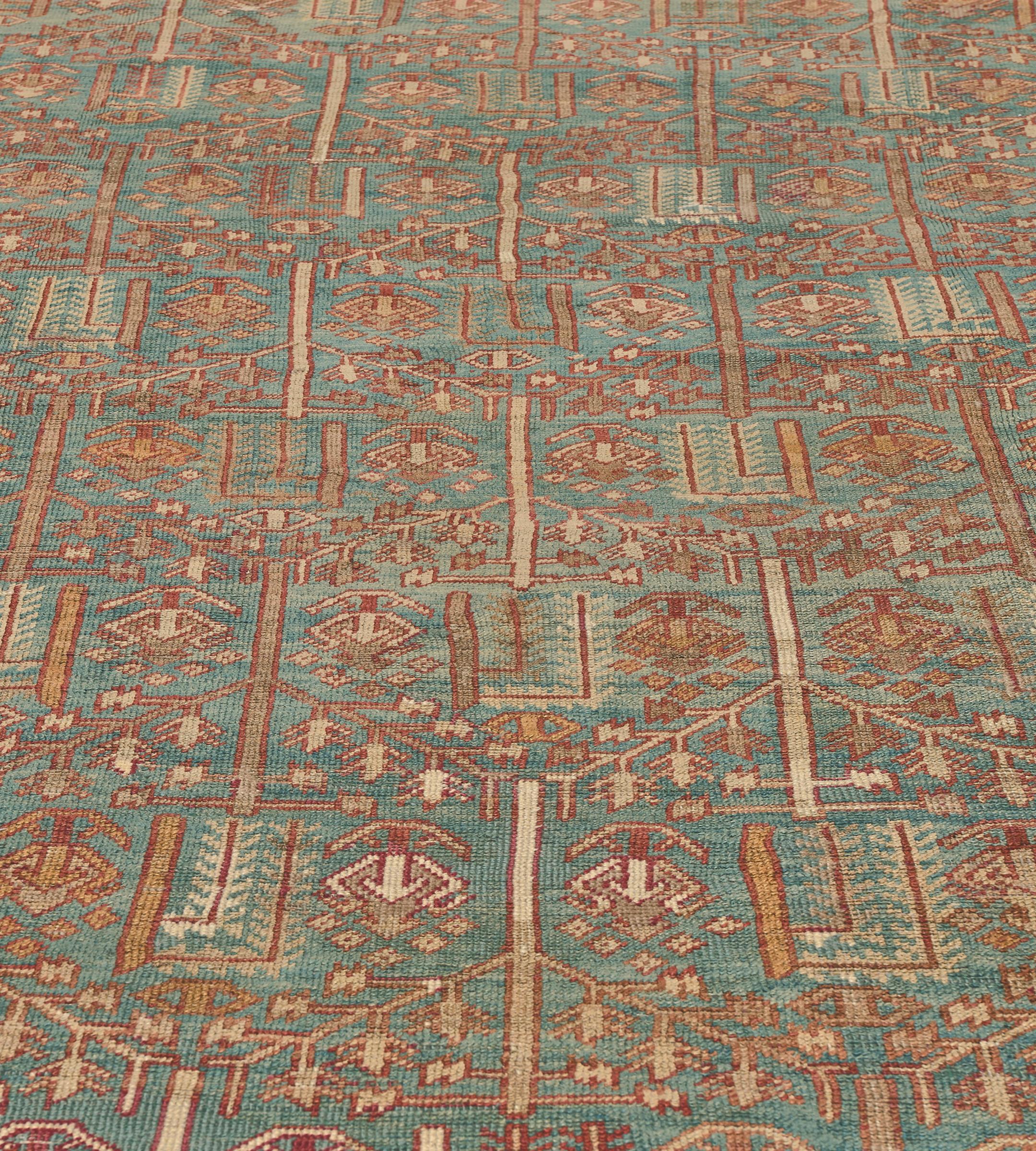 Traditioneller handgewebter Vice Persian Bakhshaish-Teppich mit Gitter 9'x11' im Angebot 1