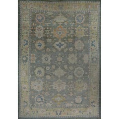 Traditional Handwoven Oushak Rug