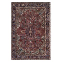 Traditioneller handgewebter persischer Isfahan-Teppich, um 1940