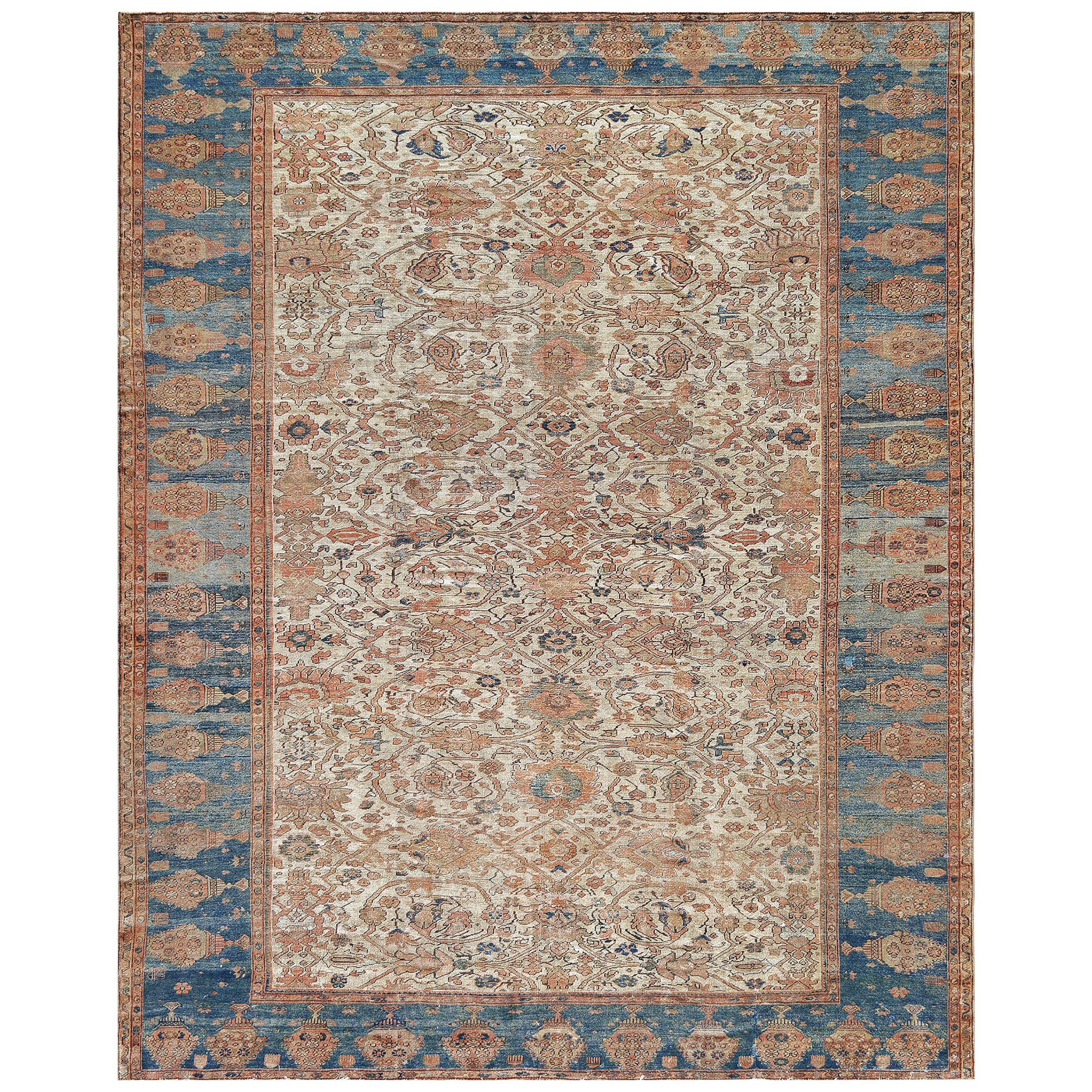 Traditional Handwoven Wool Persian Ziegler Sultanabad Rug For Sale