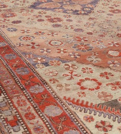 Traditional Hand-Woven Wool Khotan Rug, Early 20th Century, Kazakhstan