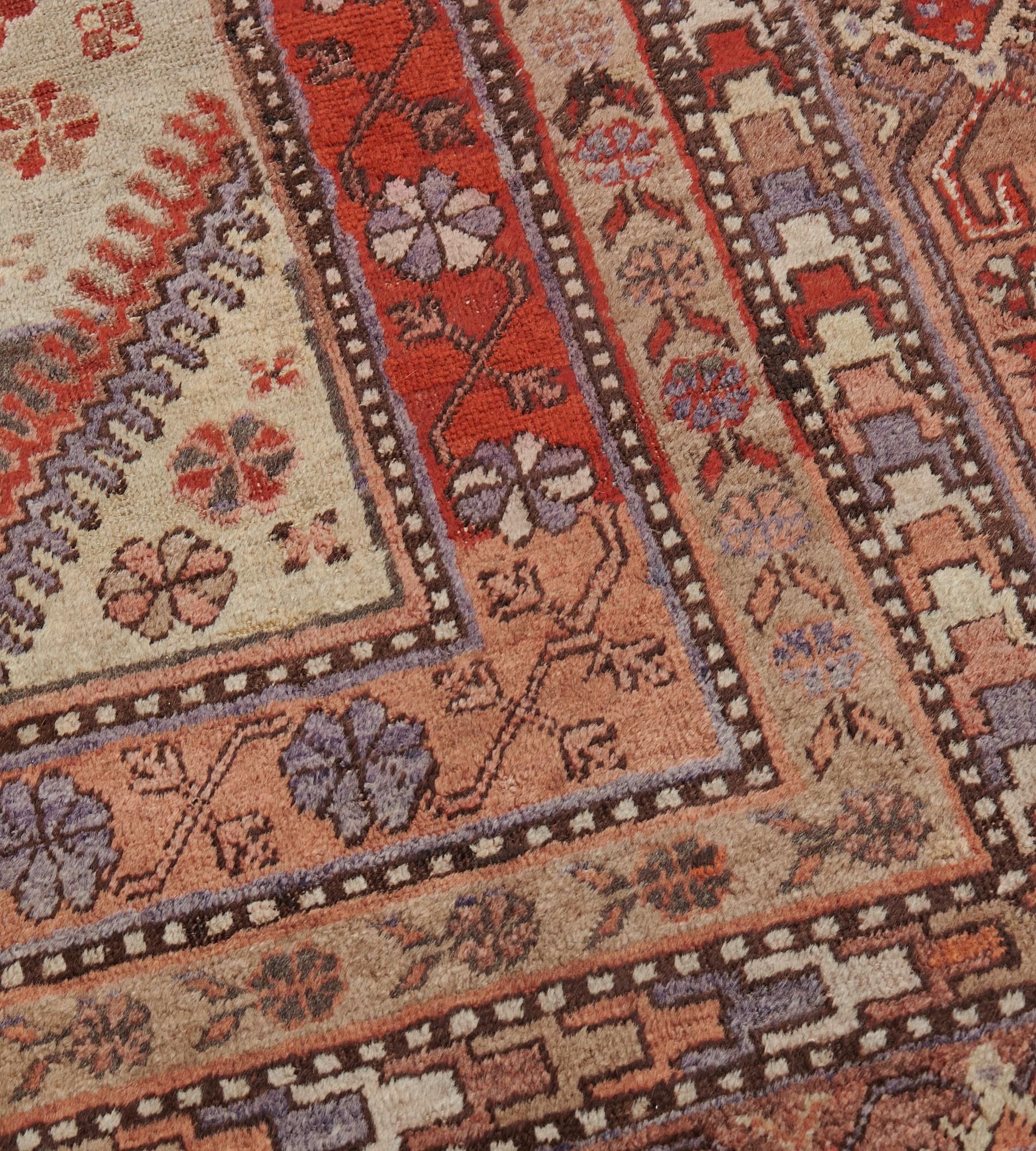 Traditional Hand-Woven Wool Samarkand Khotan Rug For Sale 2