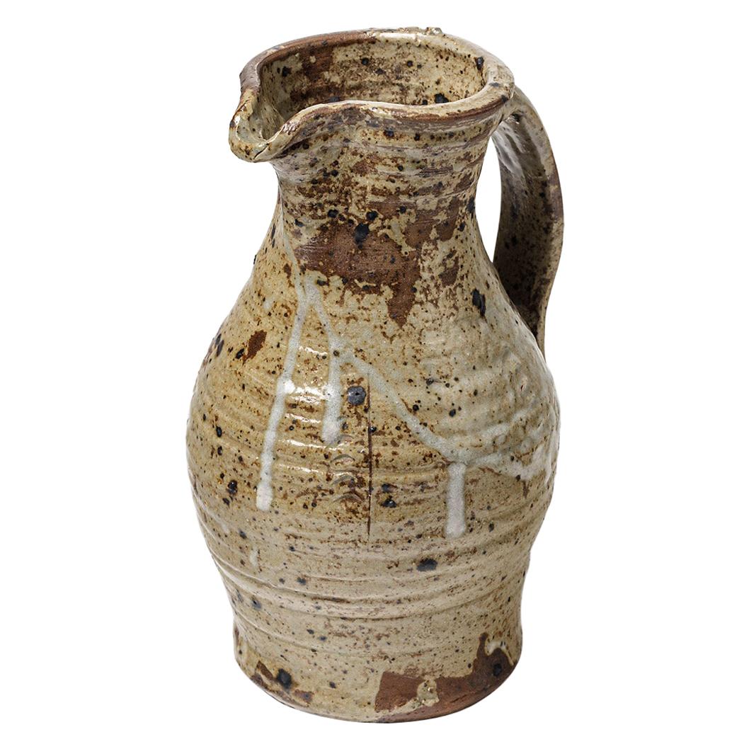 Traditional Handmade Ceramic Pitcher by Danish Artist Anne Kjaersgaard La Borne