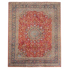 Traditional Handmade Vintage Red Wool Area Rug Large Oriental Carpet