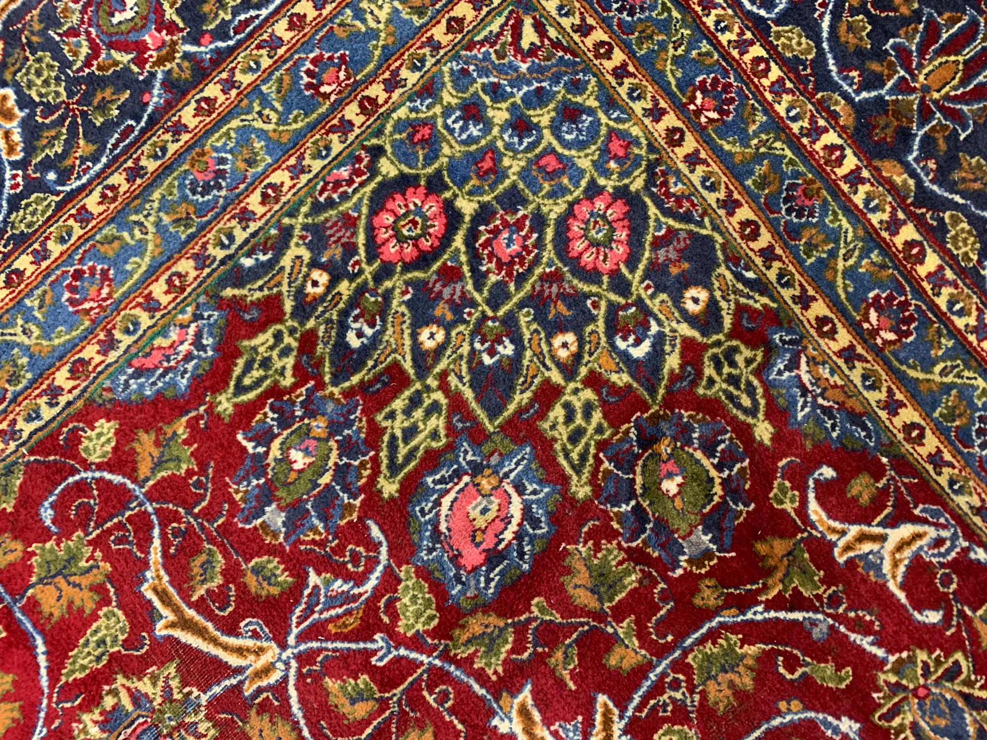 Traditional Handmade Vintage Red Wool Area Rug Large Oriental Carpet For Sale 8