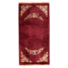 Traditional Handwoven Antique Chinese Art Deco Rug