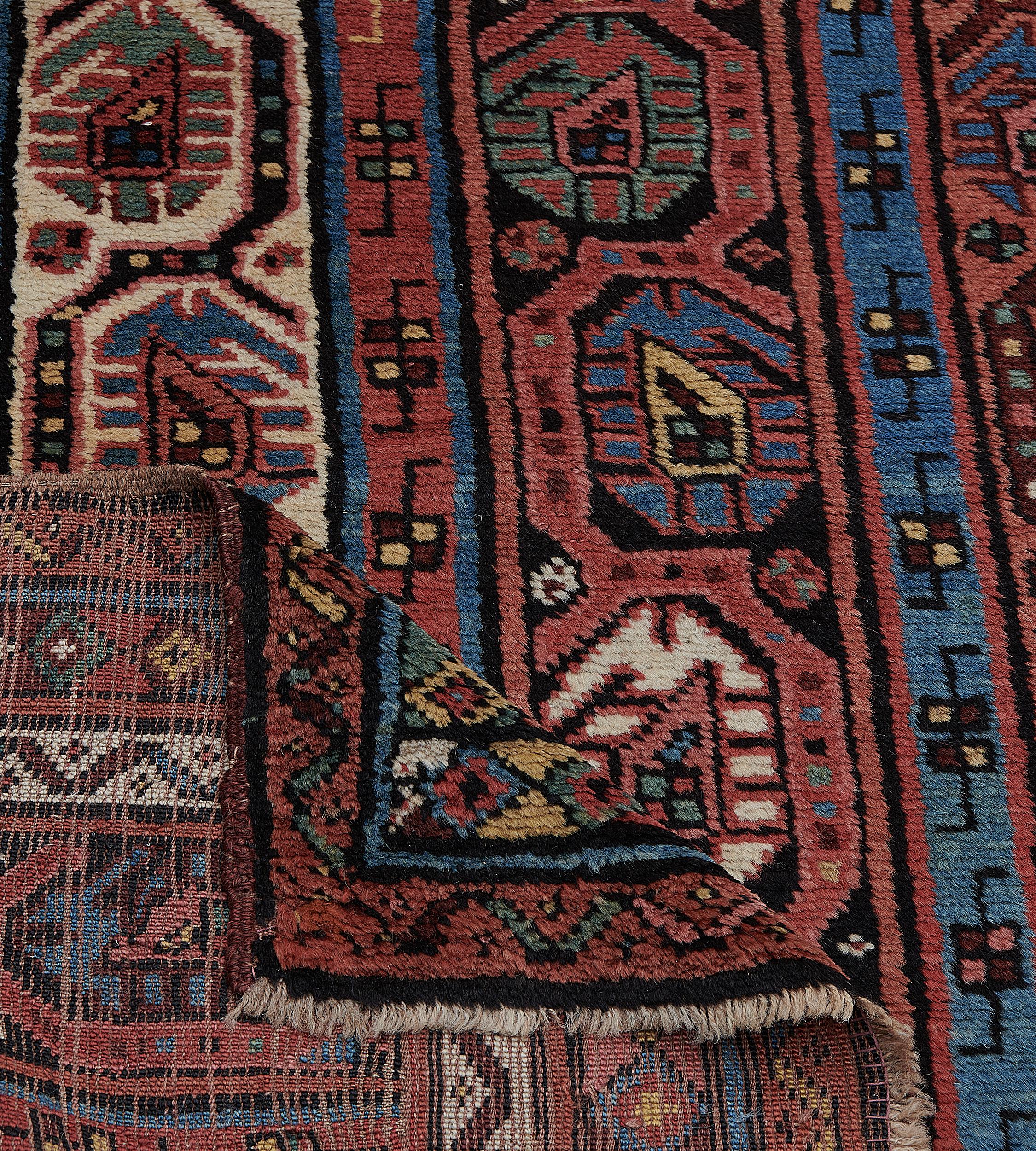 Traditional Handwoven Caucasian Kurdish Rug In Good Condition For Sale In West Hollywood, CA