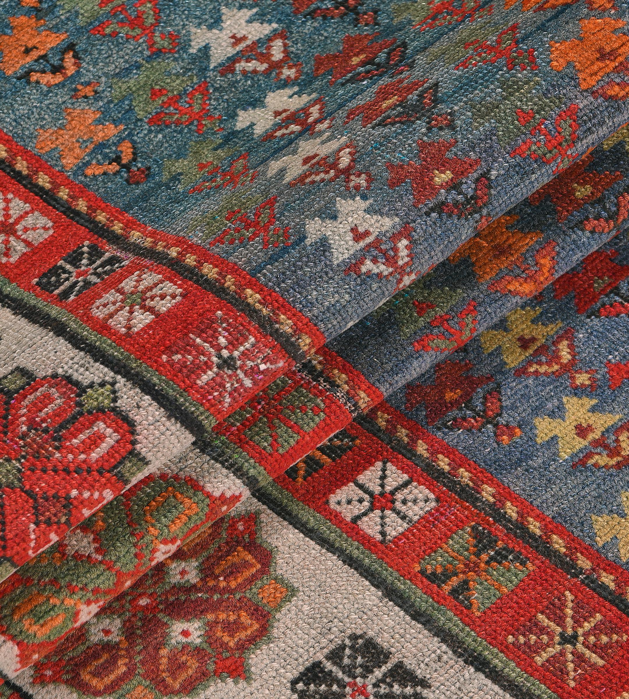 Traditional Handwoven Caucasian Talysh Rug For Sale 6