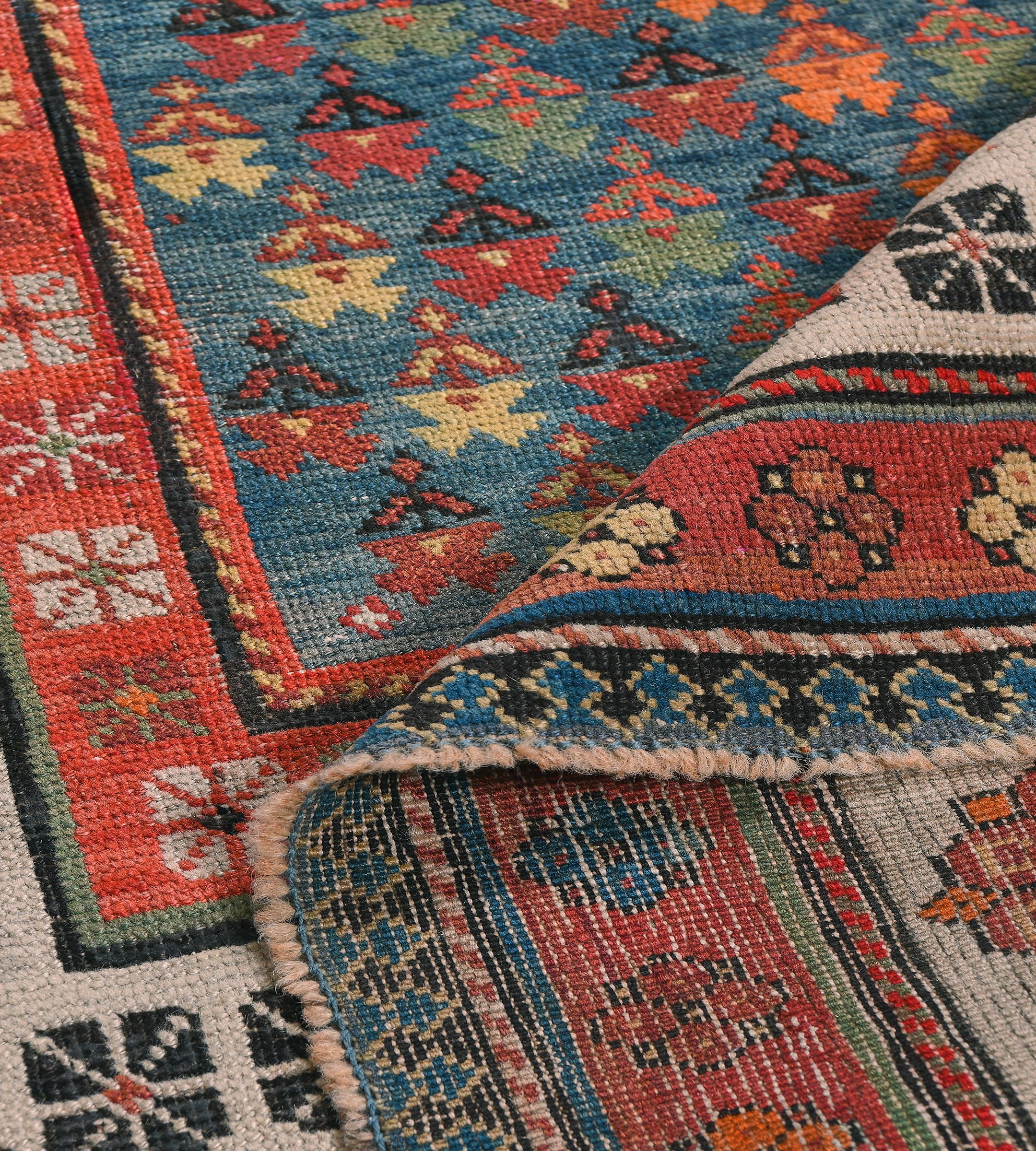 Traditional Handwoven Caucasian Talysh Rug For Sale 7
