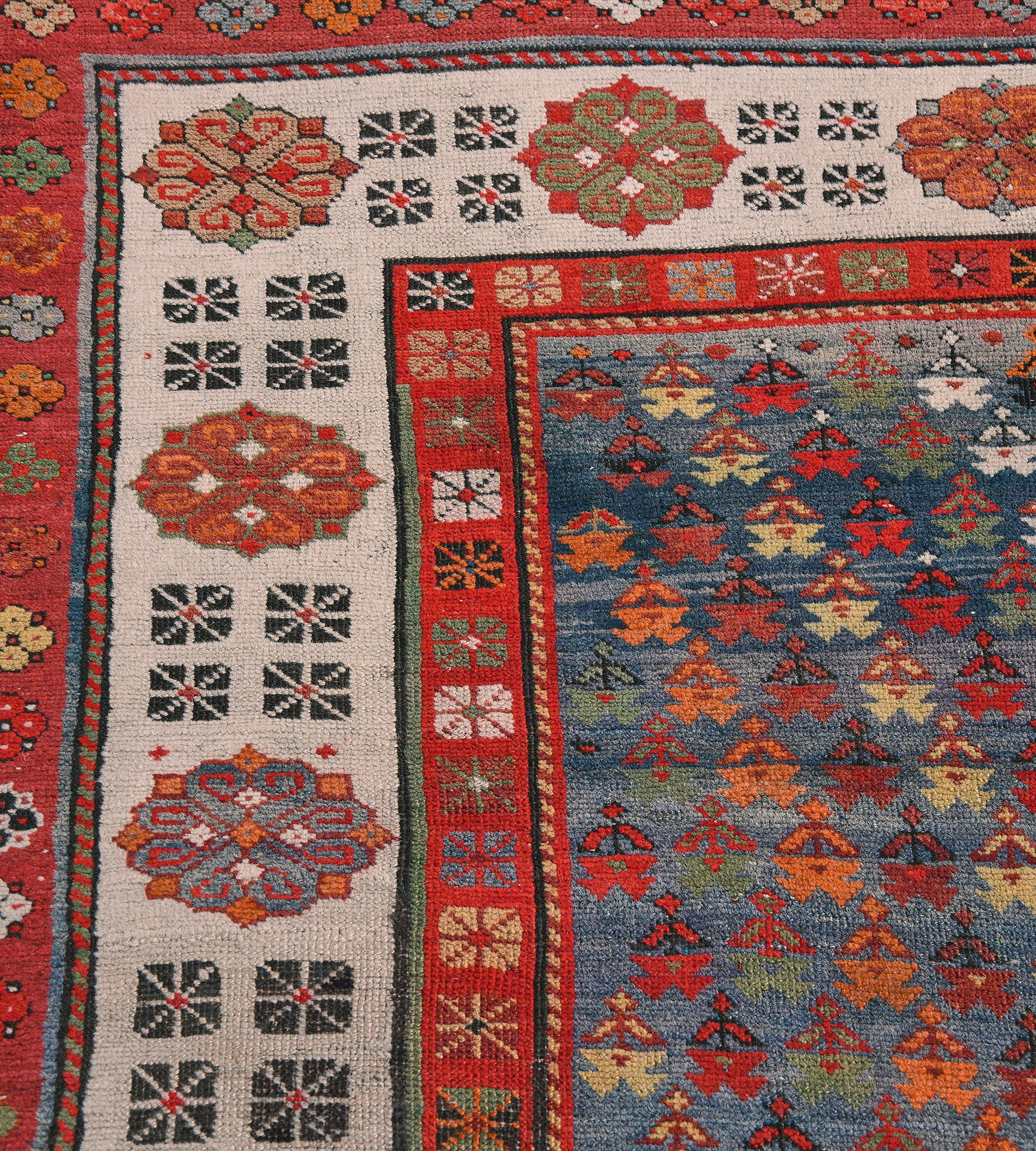 Traditional Handwoven Caucasian Talysh Rug For Sale 2