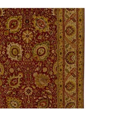 Traditioneller handgewebter luxuriöser Hadji-Jalili-Tabriz-Aubergine in Beige