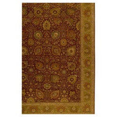 Traditional Handwoven Luxury Hadji Jalili Tabriz Aubergine / Gold