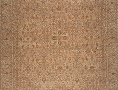 Tradizionale tessuto a mano di lusso Hadji Jalili Tabriz Beige / Beige