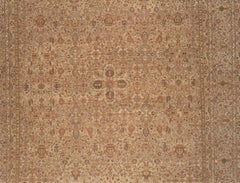 Traditionnel tissé à la main de luxe Hadji Jalili Tabriz beige/beige 14''1x17''8