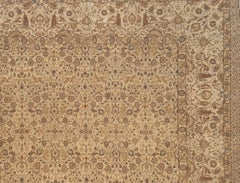 Tradizionale tessuto a mano di lusso Hadji Jalili Tabriz Beige / Beige