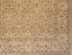 Tradizionale tessuto a mano di lusso Hadji Jalili Tabriz Beige / Beige